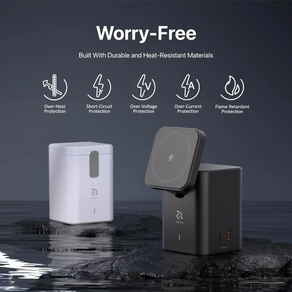 ADAM‎ Magnetic Wireless Charger Mag 4 GaN 30W 4in1 Power Charging IPhone AirPods